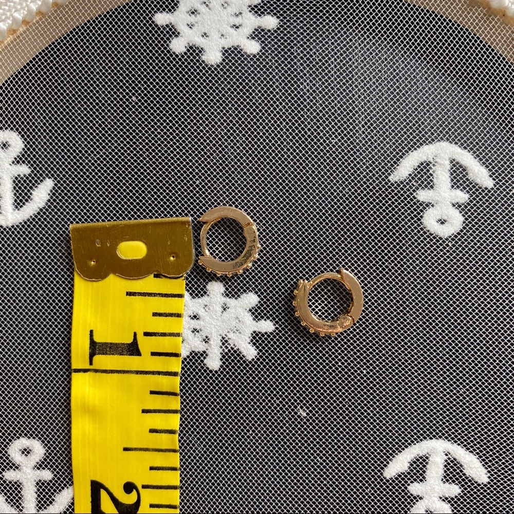 NWOT Anthro BaubleBar Mini Crystal Hoop Earrings - Picture 5 of 5